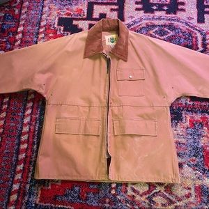 Heavyweight tin cloth barn coat
